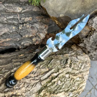 Вилка Mzavod з дерев'яною ручкою для зняття м'яса 280х2мм двокольорова - Robinzon.ua