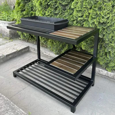 Мангал Mzavod Одін на 9 шампурів 4мм в стилі LOFT - Robinzon.ua