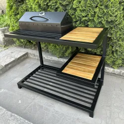 Мангал-барбекю Mzavod Одін на 9 шампурів 4мм в стилі LOFT Мангал-барбекю Mzavod Одін на 9 шампурів 4мм в стилі LOFT - Robinzon.ua