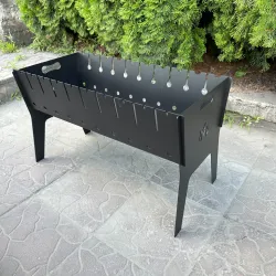 Розбірний мангал Mzavod Фенікс на 10 шампурів 3мм Розбірний мангал Mzavod Фенікс на 10 шампурів 3мм - Robinzon.ua