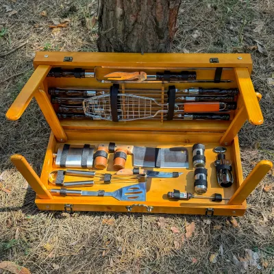 Подарунковий набір Mzavod Майстер Гриль кейс-столик світлий - Robinzon.ua