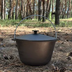 Казан туристичний КТ-10 чавунний з кришкою 10л - Robinzon.ua