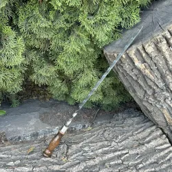 Шампур Mzavod з дерев'яною ручкою 630х12х3мм мармуровий Шампур Mzavod з дерев'яною ручкою 630х12х3мм мармуровий - Robinzon.ua