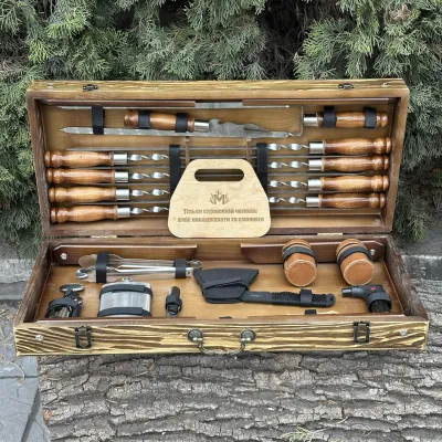 Подарунковий набір Mzavod Отаман кейс-столик світла текстура - Robinzon.ua