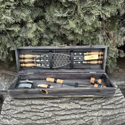 Подарунковий набір Mzavod Майстер BBQ темна текстура - Robinzon.ua