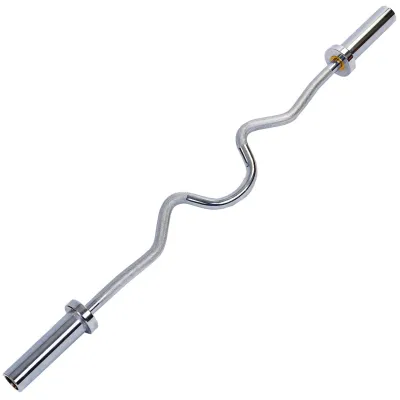 Гриф Z-подібний Zelart 120 см 50 мм на підшипниках хромований - Robinzon.ua