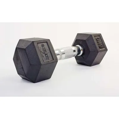 Гантель 6 кг цельная шестигранная гексагональная Zelart - Robinzon.ua