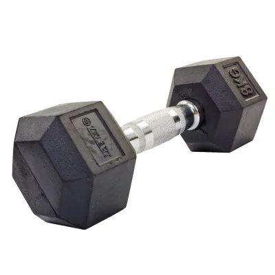 Гантель 8 кг цельная шестигранная гексагональная Zelart - Robinzon.ua
