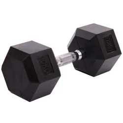 Гантель 10 кг цільна шестигранна гексагональна Zelart - Robinzon.ua
