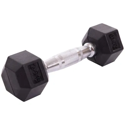 Гантель 2.5 кг цільна шестигранна гексагональна Zelart - Robinzon.ua