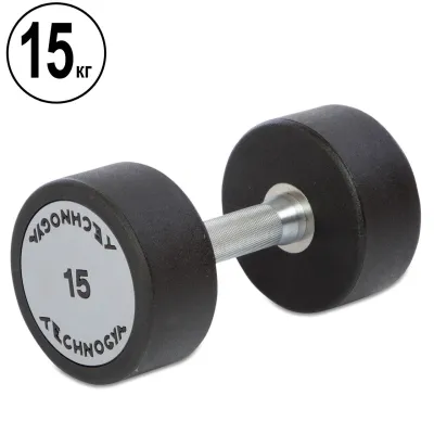 Гантель 15 кг цільна поліуретанова TECHNOGYM - Robinzon.ua