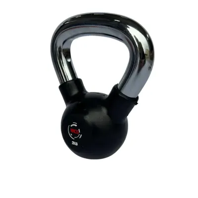 Гиря прогумована з хромованою ручкою WCG 2кг Гантелі, гирі, штанги та диски спортивна - Robinzon.ua