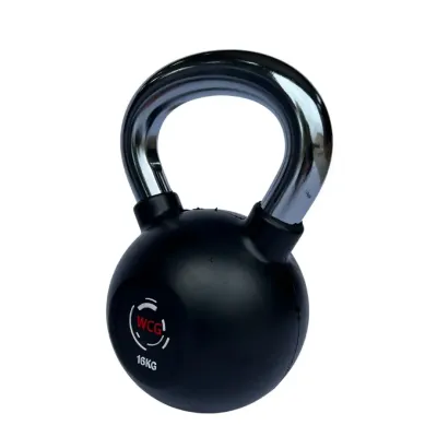 Гиря прогумована з хромованою ручкою WCG 16 кг Гантелі, гирі, штанги та диски спортивна - Robinzon.ua