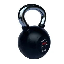 Гиря прорезиненная с хромированной ручкой WCG 22 кг Гантели, гири, штанги и диски спортивная - Robinzon.ua