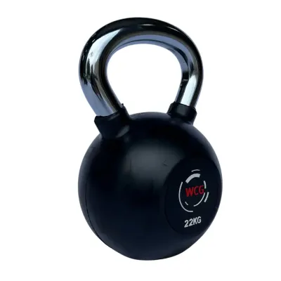 Гиря прогумована з хромованою ручкою WCG 22 кг Гантелі, гирі, штанги та диски спортивна - Robinzon.ua