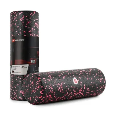 Ролер для кросфіту та йоги 30*10 см Hop-Sport P030 чорний із червоним - Robinzon.ua