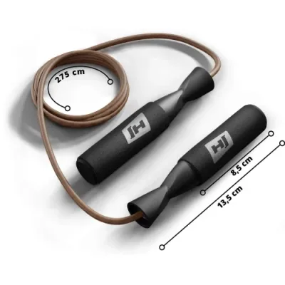 Скакалка кожаная с подшипниками и мягкой рукояткой Hop-Sport L015 - Robinzon.ua