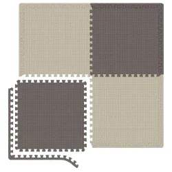 Мат-пазл EVA 1 см - 4 частей Hop-Sport A010 коричневый/бежевый - Robinzon.ua