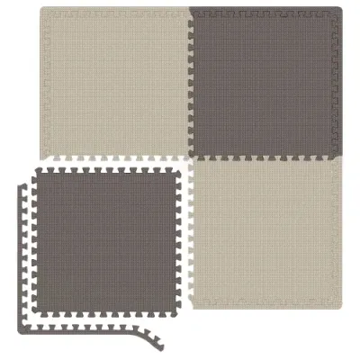 Мат-пазл EVA 1 см - 4 частин Hop-Sport A010 коричневий/бежевий - Robinzon.ua