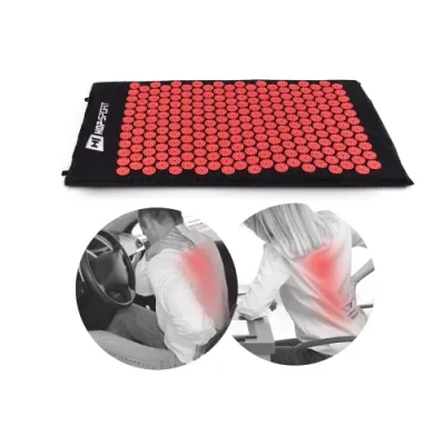 Мат для акупунктуры Hop-Sport C072 черный с красным - Robinzon.ua