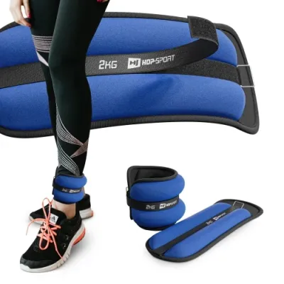 Набір обтяжувачів для ніг та рук 2х2 кг Hop-Sport S004 синій - Robinzon.ua