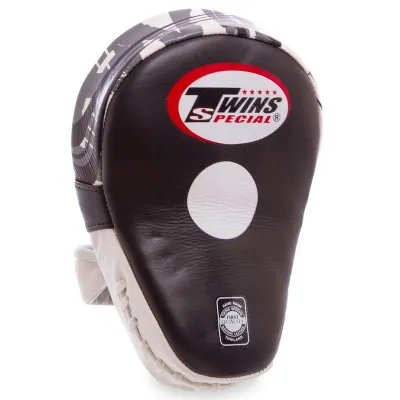 Лапа вигнута для боксу та єдиноборств TWINS PML10 розмір 18x27x4,5 см чорний-білий - Robinzon.ua