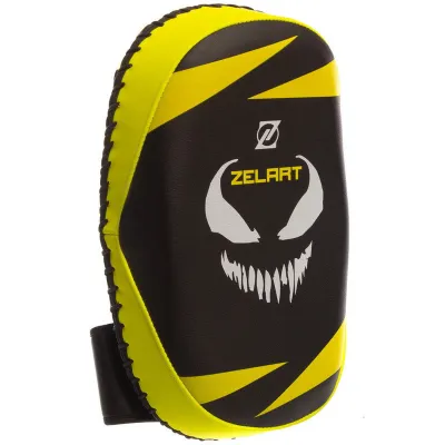 Пади для тайського боксу Тай-педи ZELART BO-1373 розмір 31x19x9 см лимонний-чорний - Robinzon.ua
