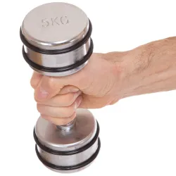 Гантель 5 кг хромированная Record-5204-5 - Robinzon.ua