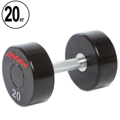 Гантель 20 кг цільна професійна LIFE FITNESS-80081-20 - Robinzon.ua