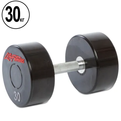 Гантель 30 кг цільна професійна LIFE FITNESS-80081-30 - Robinzon.ua