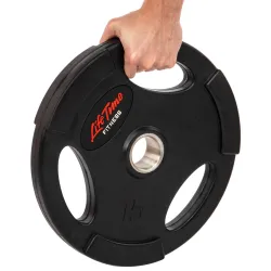 Блин (диск) обрезиненный 15 кг 51 мм LIFE-80154B-15 Гантели, гири, штанги и диски - Robinzon.ua