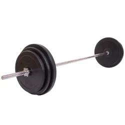 Штанга прямая с обрезиненными блинами на 98 кг длина-1,8м SPORTS 1139-98R Штанга прямая с обрезиненными блинами на 98 кг длина-1,8м SPORTS 1139-98R - Robinzon.ua