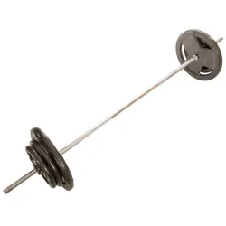 Штанга прямая со стальными блинами на 83 кг длина-1,8м SPORTS 1139-83 Штанга прямая со стальными блинами на 83 кг длина-1,8м SPORTS 1139-83 - Robinzon.ua