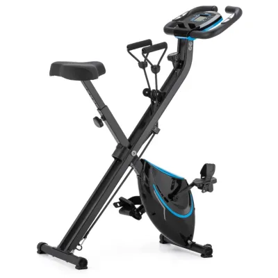Велотренажер магнітний Gymtek FX600 складаний з еспандерами чорний із синім - Robinzon.ua