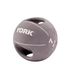 М'яч медичний медбол 7 кг York Fitness із двома ручками сірий - Robinzon.ua