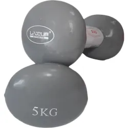 Гантелі вінілові пара LiveUP Vinyl Dumbbell Egg Head сірий 2х5кг LS2001-5 ( 2шт.) Гантелі вінілові пара LiveUP Vinyl Dumbbell Egg Head сірий 2х5кг LS2001-5 ( 2шт.) - Robinzon.ua