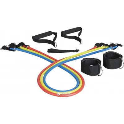 Набір еспандерів з петлями LiveUP EXPANDER SET різнокольоровий 7 предметів LS3218 - Robinzon.ua