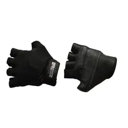 Рукавички без пальців Sprinter еластик + шкіра XL Чорні - Robinzon.ua