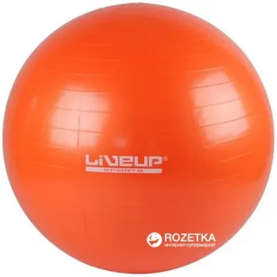 Фітбол LiveUP GYM BALL жовтогарячий 55 см LS3221-55o - Robinzon.ua