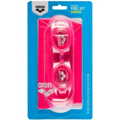 Комплект (окуляри+шапочка) Arena POOL JR SET Фуксія, Білий OSFM (92423-092 OSFM) Дитячий - Robinzon.ua