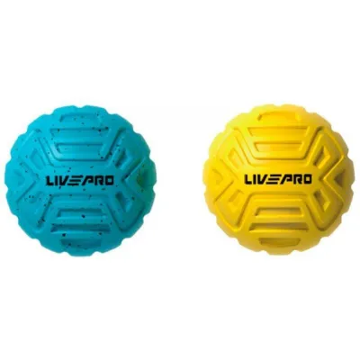 Набір мячиків для масажу MASSAGE BALL Блакитний Жовтий 6.8см (LP8507) - Robinzon.ua