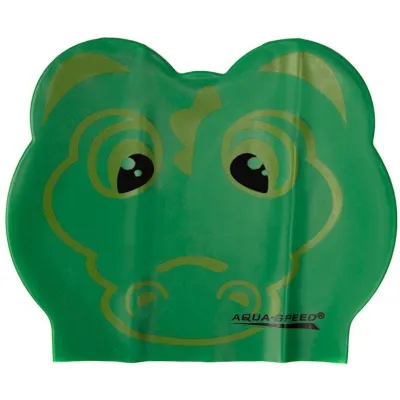 Шапка для плавания Aqua Speed ZOO CROCODILE LATEX 5713 Зеленый крокодил (5908217657138) - Robinzon.ua