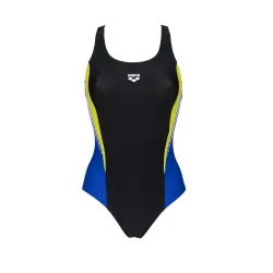 Купальник закритий для жінок Arena THREEFOLD V BACK ONE PIECE R чорний, жовтий, блакитний Жін 36 006483-780 36 - Robinzon.ua