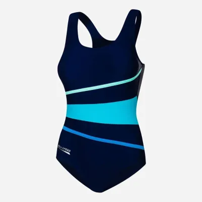 Купальник слитный женский Aqua Speed Stella 352-410 44 (XXL) Темно-синий/Бирюзовый (5908217668868) - Robinzon.ua