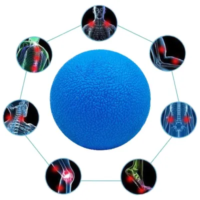 Масажний м'ячик EasyFit TPR 6 см синій - Robinzon.ua
