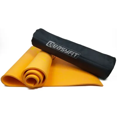 Килимок для йоги та фітнеса EasyFit PER Premium Mat 8 мм + Чохол помаранчевий - Robinzon.ua