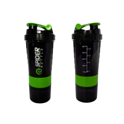 Шейкер спортивний EasyFit Spider 0,5 л Чорно-зелений - Robinzon.ua