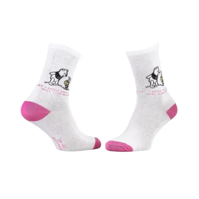 Шкарпетки Disney Winnie L Ourson Winnie  Porcinet 1-pack 36-41 gray/pink 13896420-6 - Robinzon.ua