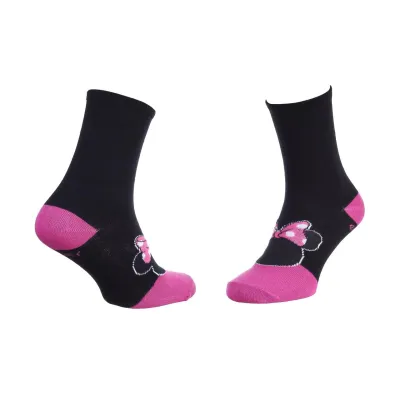 Шкарпетки Disney Minnie Contour Head  Bow 1-pack 36-41 black/pink 13893120-8 - Robinzon.ua