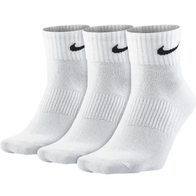 Шкарпетки Nike Lightweight Quarter 3-pack white — SX4706-101 - Robinzon.ua